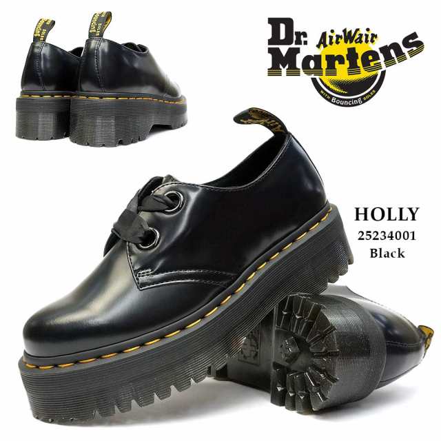 ドクターマーチン 厚底 Holly ホリー 黒 レディース 2ホール シューズ ダブルハイト プラットフォーム Dr Marte2 Eye Shoe 2 Eye Shoe 2 の通販はau Pay マーケット マイスキップ