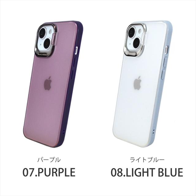 iPhone 14 iPhone13ケース　カメラ保護　スタンド付き　パープル iPhone 14 ケース スタンド iPhone14Pro クリア スタンド付き