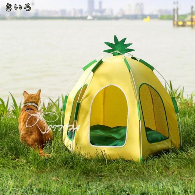 ペットテント 室内 室外 犬 テント ベッド 猫 テント 折りたたみ 組み立て簡単 ペットベッド 猫 犬 ベッド 可愛い お姫様風 ドーム型ペットハウス メッシュの窓付き 両面用クッション 猫用 犬用 四季通用 ピンク JITIFA サークル・ケージ・ゲート・犬小屋