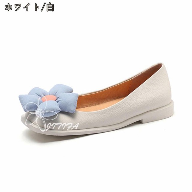 花 フラットシューズ パンプス レディース ぺたんこ 婦人靴 美脚 歩きやすい 春 夏 秋 フラットパンプス ローヒール ぺたんこパンプス ラウンドトゥ 滑り止め 疲れにくい 履きやすい 通気 コンフォート カジュアル フラワー JITIFAの通販は