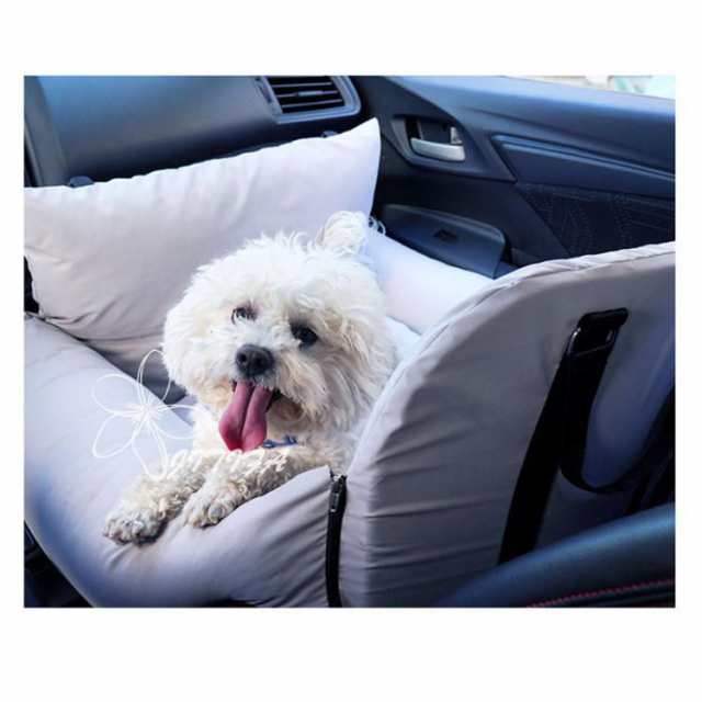 犬 車用 ドライブボックス ドライブベッド ペットベッド 車用ペットシート ペットキャリーバッグ 洗える 飛び出し防止リード付き 持ち運び 小型犬 猫用 柴犬用 お出かけ 滑り止め 酔わない 車載用 カー用品 柴犬 防水 アウトドア JITIFAの通販は