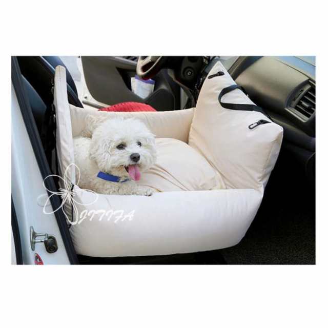 犬 車用 ドライブボックス ドライブベッド ペットベッド 車用ペットシート ペットキャリーバッグ 洗える 飛び出し防止リード付き 持ち運び 小型犬 猫用 柴犬用 お出かけ 滑り止め 酔わない 車載用 カー用品 柴犬 防水 アウトドア JITIFAの通販は