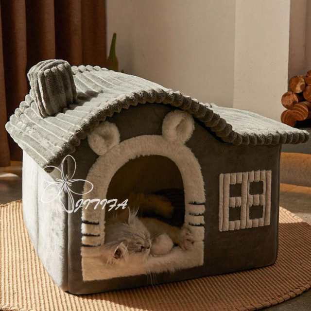ドッグハウス 犬 猫 ベッド 冬用 猫ハウス 暖かい 滑り止め付き かわいい ふわふわ もこもこ 猫用 ベ ッド 小型犬 キャットハウス クッション 寝床 ペットハウス 冬寒さ対策 ソフトケージ 秋冬用 通気性 ぐっすり眠れる 休憩所 JITIFAの通販は