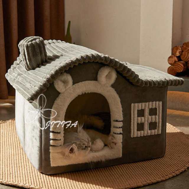 ドッグハウス 犬 猫 ベッド 冬用 猫ハウス 暖かい 滑り止め付き かわいい ふわふわ もこもこ 猫用 ベ ッド 小型犬 キャットハウス クッション 寝床 ペットハウス 冬寒さ対策 ソフトケージ 秋冬用 通気性 ぐっすり眠れる 休憩所 JITIFAの通販は