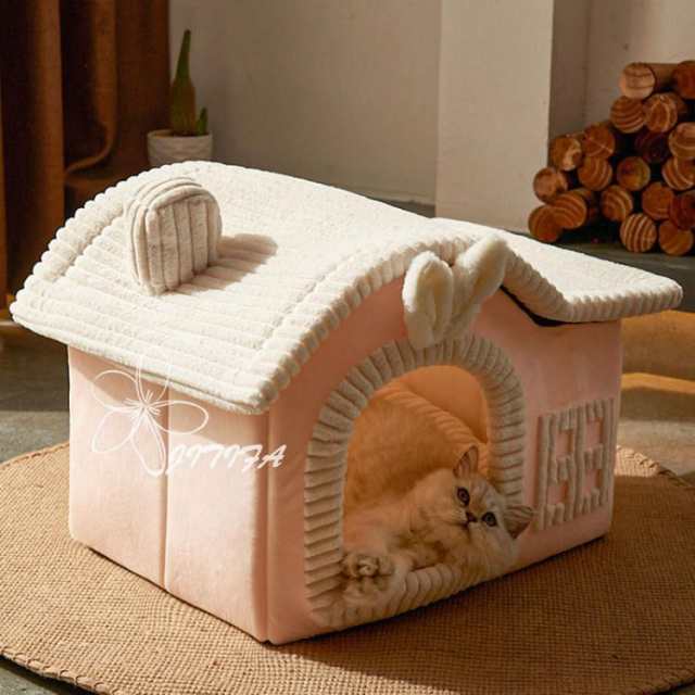 ドッグハウス 犬 猫 ベッド 冬用 猫ハウス 暖かい 滑り止め付き かわいい ふわふわ もこもこ 猫用 ベ ッド 小型犬 キャットハウス クッション 寝床 ペットハウス 冬寒さ対策 ソフトケージ 秋冬用 通気性 ぐっすり眠れる 休憩所 JITIFAの通販は