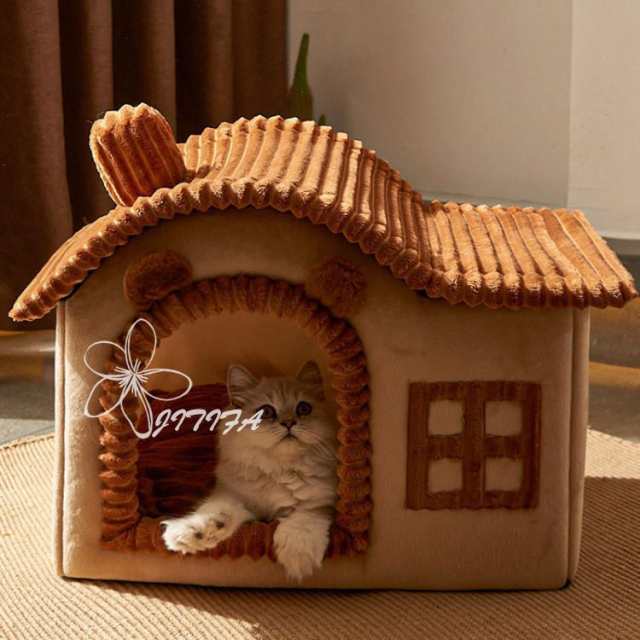 ドッグハウス 犬 猫 ベッド 冬用 猫ハウス 暖かい 滑り止め付き かわいい ふわふわ もこもこ 猫用 ベ ッド 小型犬 キャットハウス クッション 寝床 ペットハウス 冬寒さ対策 ソフトケージ 秋冬用 通気性 ぐっすり眠れる 休憩所 JITIFAの通販は