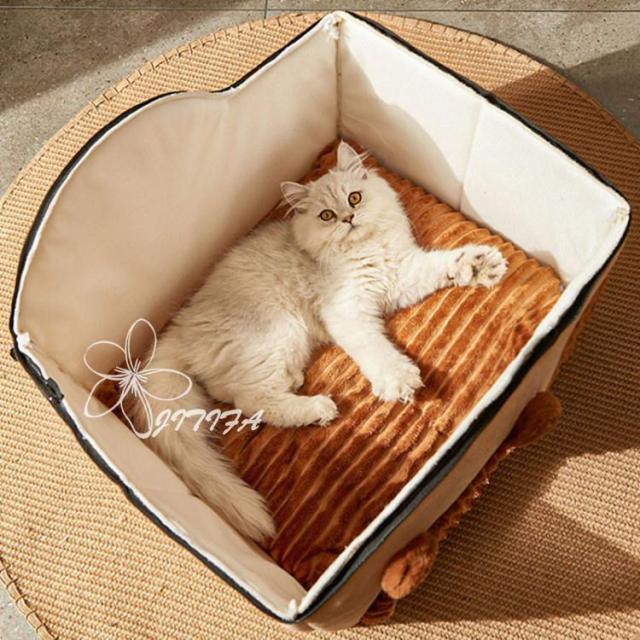ドッグハウス 犬 猫 ベッド 冬用 猫ハウス 暖かい 滑り止め付き かわいい ふわふわ もこもこ 猫用 ベ ッド 小型犬 キャットハウス クッション 寝床 ペットハウス 冬寒さ対策 ソフトケージ 秋冬用 通気性 ぐっすり眠れる 休憩所 JITIFAの通販は