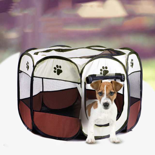 ペット用 折り畳みケージ ペットサークル 犬 ケージ 屋外ゲージ 八角形 災害時のペットハウス 犬用 猫用 室内 多用途 ペット ソフトクレート ソフトケージ 折りたたみ式 防水 洗濯可能 折りたたみケージ 小型犬 猫の分娩室 JITIFAの通販は