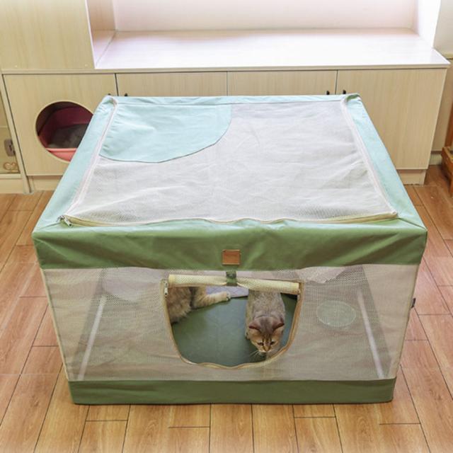 犬 ケージ 折り畳み ペットサークル メッシュサークル 室内 キャットハウス ペットキャリー 猫 犬 ハウス 屋根 猫の分娩室 隔離 猫用 犬用 小型犬 中型犬 大型犬 テント 室内 組み立て簡単 折り畳み コンパクト 軽量 おしゃれ JITIFA