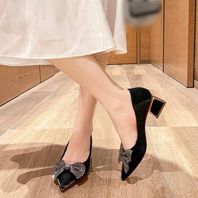 カジュアルパンプス 履きやすい ローヒール レディース パンプス ポインテッドトゥ スリッポン シューズ 痛くない レディース靴 走れる 通勤パンプス 美脚パンプス レディースシューズ 婦人靴 仕事 冠婚葬祭 JITIFAの通販は