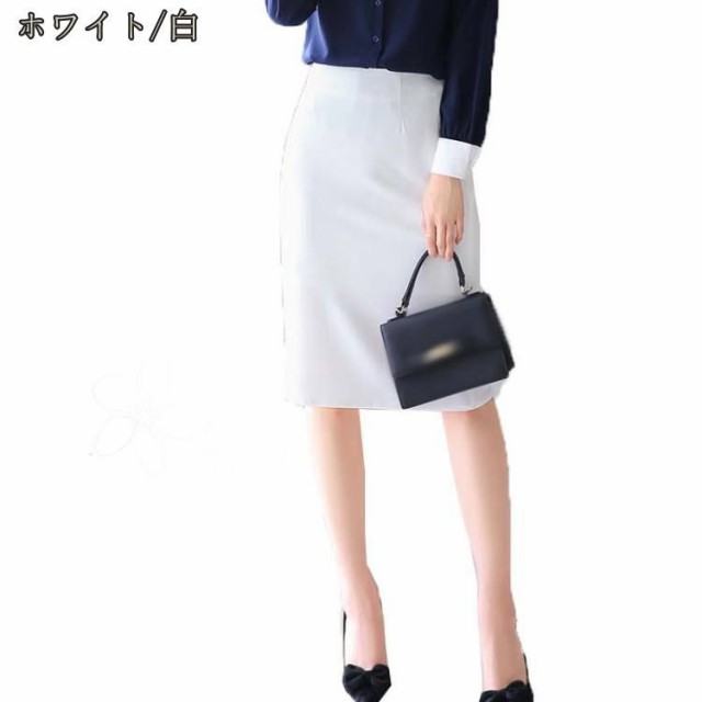 タイトスカート タイト スリット ひざ丈 膝丈 美脚 オフィス ol 夏 レディース ビジネス 通勤 面接 仕事用 発表会 美尻 体型隠し ひざ丈 お食事会 お祝い きれいめ ハイウェスト ペンシル 黒 ブラック 母 婦人向け JITIFAの通販は