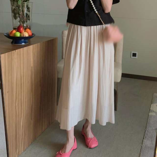 フリーサイズ レディース aライン ロングスカート マキシスカート スカート ボトムス 脚長効果 ゆったり カジュアル 大人スクール シンプル ミモレ丈 セクシー 婦人向け 大人 トレンド コリアンファッション JITIFA
