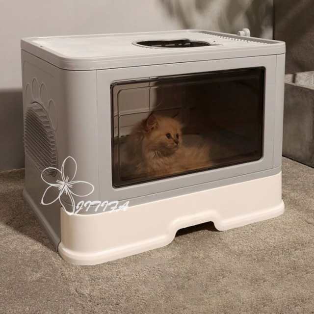 猫 トイレ 大容量 掃除簡単 脱臭抗菌 組み立てしやすい おしゃれ 猫用トイレ本体 ネコトイレ 大容量 大型 砂の飛び散ら防止 掃除簡単 脱臭抗菌 組み立てしやすい 引き出し付き おしゃれ 49*38*37cm シンプル 飛び散り防止 脱臭ワイド JITIFAの通販は