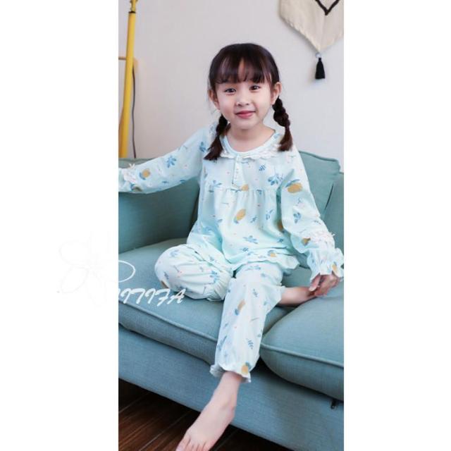 パジャマ 女の子 長袖 綿 かわいい ゆったり ルームウェア 上下セット 部屋着 春 秋 丸首 キッズ プルオーバー 寝巻き 柔らか 吸汗 寝間着 カジュアル 吸湿速乾性 通気性 肌に優しい 快適 履き心地 着脱しやすい HT9FC JITIFAの通販は