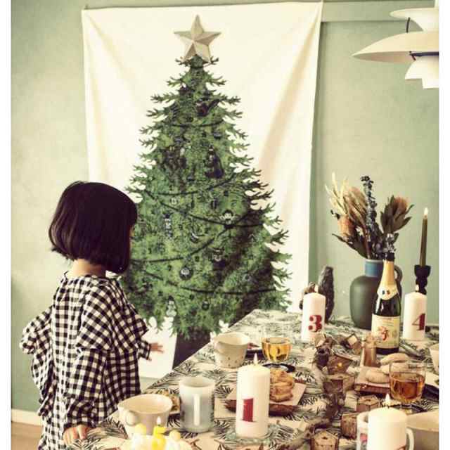 コットン100％オックス生地のおしゃれなクリスマスツリータペストリー クリスマスツリータペストリー マーク クリスマス ツリー タペストリー オーナメント 飾り こども 省スペース コットン100％オックス生地のおしゃれの通販は