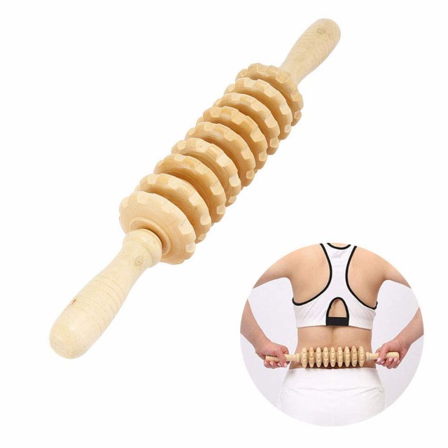 Wooden Massage Roller StickBody Anti Cellulite Massage Roller Tool Massager