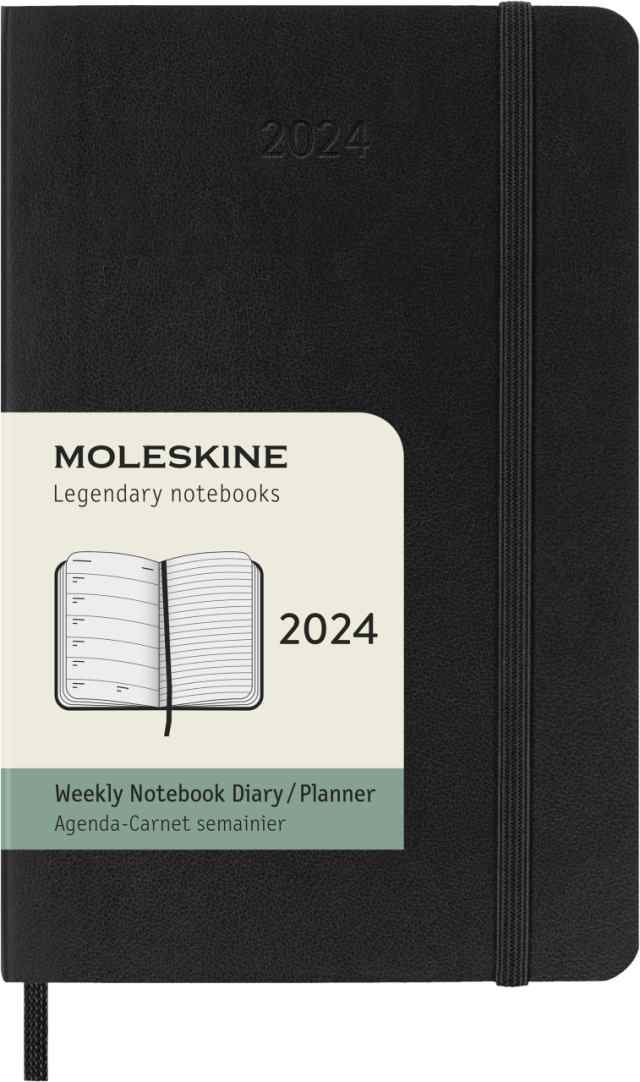 Moleskine 2024 Diary - Monthly Planner (Black) - The Deckle Edge