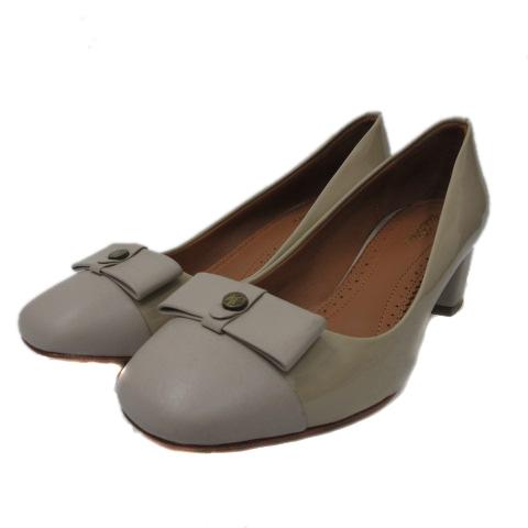 中古 ブルックスブラザーズ Brooks Brothers パンプス ヒール リボン ボタン エナメル レザー アイボリー 7 Ibs29の通販はau Pay マーケット ブランド古着のベクトル