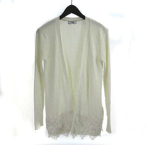 中古 デイライル ノアール Delyle Noir カーディガン ニット 長袖 ミドル丈 レース ホワイト 99 レディースの通販はau Wowma ブランド古着のベクトル