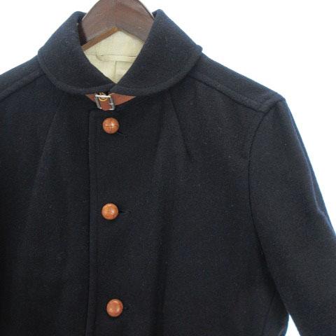 中古 ナノユニバース Nano Universe コート ショート丈 ウール ラウンドカラー くるみボタン ネイビー 紺 Mの通販はau Pay マーケット ブランド古着のベクトル