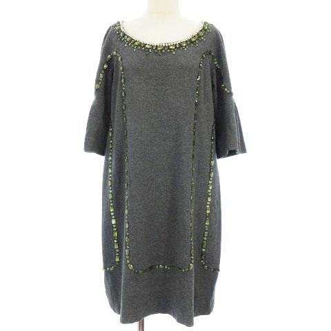 中古 ダイアグラム グレースコンチネンタル Diagram Grace Continental ワンピース ミニ ビジュー グレー系 36の通販はau Pay マーケット ブランド古着のベクトル