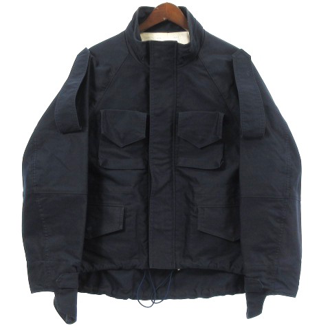 【中古】ソウモ SOUMO FIELD JACKET フィールド ジャケット ジップアップ コットン 09-SJ-001 紺 ネイビー 1｜au  PAY マーケット