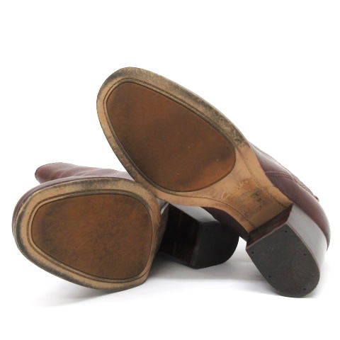 中古】クラークス clarks サイドゴア ショート ブーツ レザー 茶