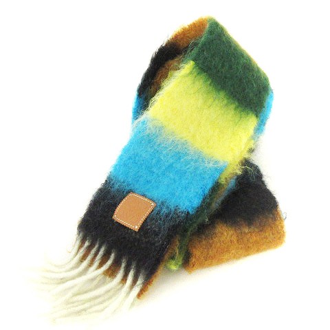 中古】ロエベ LOEWE 近年 STRIPE MOHAIR ストライプ スカーフ マフラー