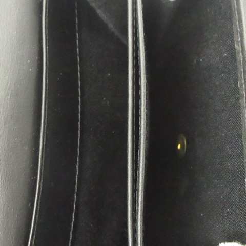 13cmタテブルーレーベルクレストブリッジ 美品 二つ折り財布 チェック ■ECS