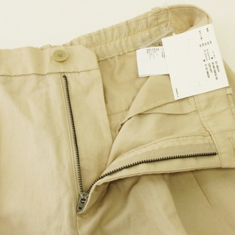 中古】未使用品 ユニクロ UNIQLO タグ付き リネンブレンド タック