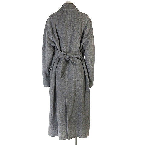 【中古】アプリオ APRIO コート ダブル カシミヤ100％ イタリア製 グレー 42 レディースの通販は