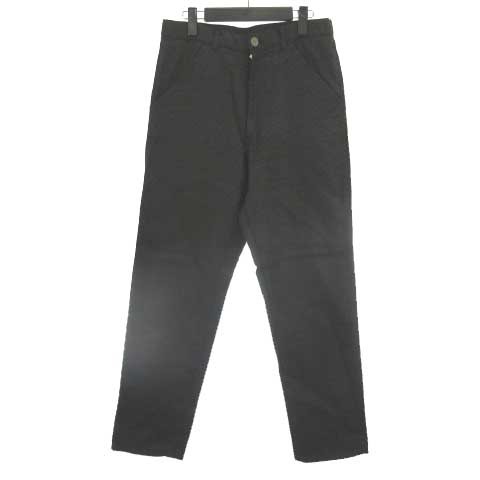 【中古】コムデギャルソンオムプリュス COMME des GARCONS HOMME PLUS スリム テーパードパンツ 総柄 モヘヤ混 ブラック 黒 S メンズの通販はスラックス