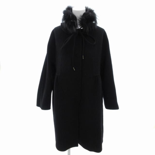 セオリー 22AW Luxe New Divide ウールカシミヤコート 黒 img19.jpg