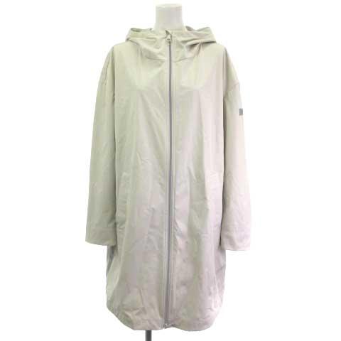 【中古】マックスマーラ MAX MARA LEISURE ナイロンジャケット コート フーデッド ロング アイボリー 42 レディースの通販は