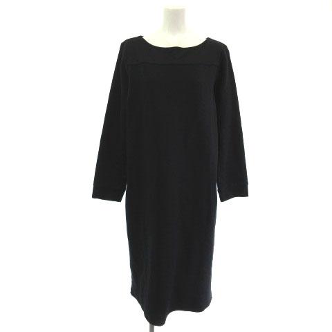 【中古】マックスマーラ ウィークエンドライン ワンピース ロング ボートネック 長袖 ブラック 黒 L レディースの通販は 9,216円