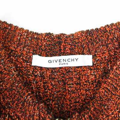 【中古】ジバンシィ GIVENCHY 美品 ニットカーディガン イタリア製 オレンジ M レディースの通販は