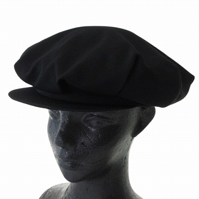 【中古】ワイズ Y's 美品 YZ-H05-100 WOOL GABARDINE CASQUET キャスケット 帽子 黒 ブラック メンズ レディースの通販は