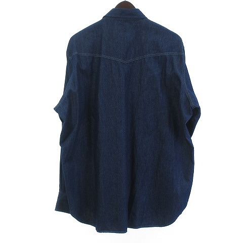 【中古】アンライクリーUnlikely デニムシャツ ドレスカウボーイシャツ 長袖 インディゴブルー L メンズの通販は