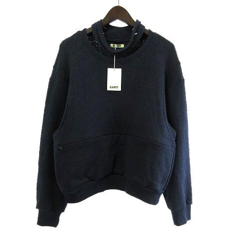 【中古】未使用品 ランディ RANDY タグ付き AW24-RCS01 LAY スウェット プルオーバー ジップポケット ネイビー 紺 1  メンズ