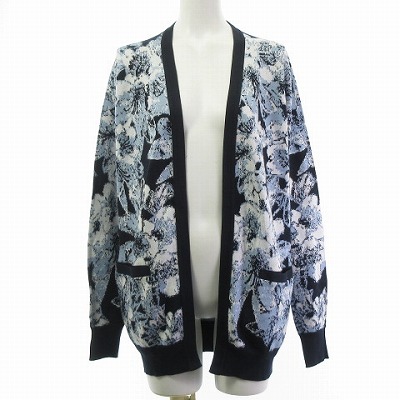 【中古】未使用品 ジョンスメドレー JOHN SMEDLEY タグ付き カーディガン 総柄 青系 ブルー S レディースの通販は 7,744円