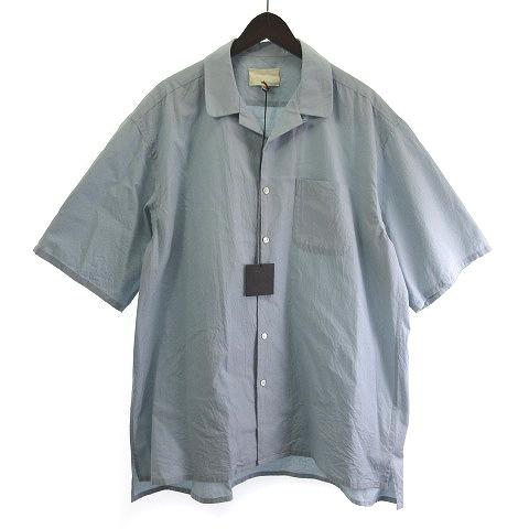 【中古】未使用品 ヨーコサカモト タグ付き 25SS オープンカラーシャツ ストライプ 半袖 シルク混 L YS-25SS-73の通販は