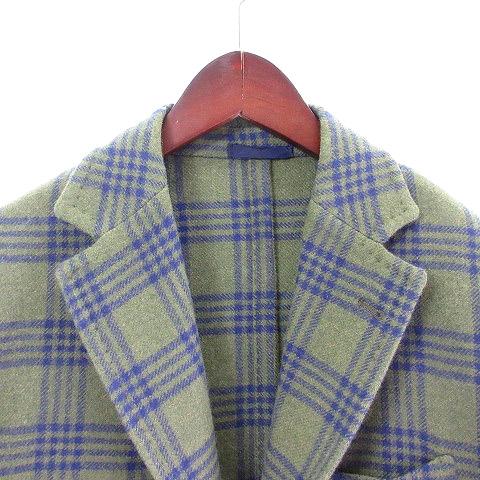 SARTORIO サルトリオ ジャケット グリーン チェック シルク 44 超価格