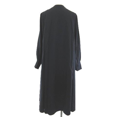 【中古】シビラ SYBILLA GBEAV76490 バンドカラーサイドタックドレス ロングワンピース 長袖 ネイビー 紺 M レディース 中古】シビラ SYBILLA GBEAV76490 バンドカラーサイドタックドレス