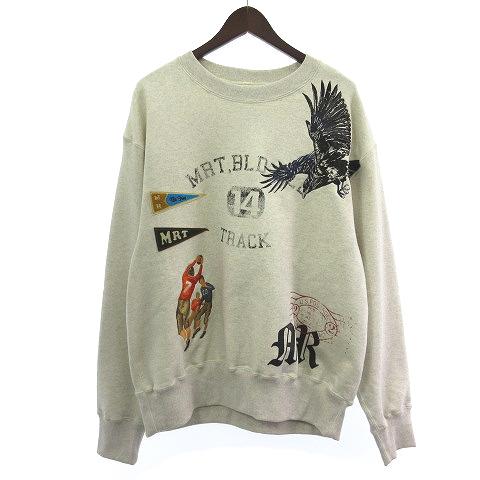 【中古】コッキ KHOKI タグ付き 25ss-t-01 カレッジ スウェット トレーナー プルオーバー グレー