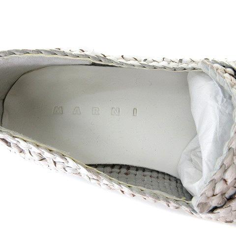 中古】マルニ MARNI 24SS ウーブン レザー ローファー シューズ