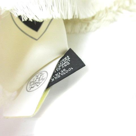 中古】エルメス HERMES カレ80 スカーフ EX-LIBRIS フリンジ エクス