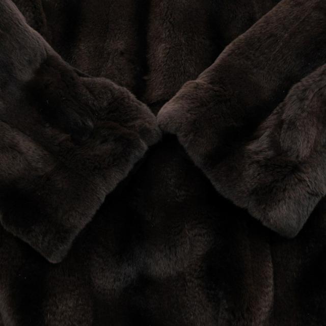 中古】ノーブランド ファーコート 毛皮 ウィーゼル ロング丈 F 茶