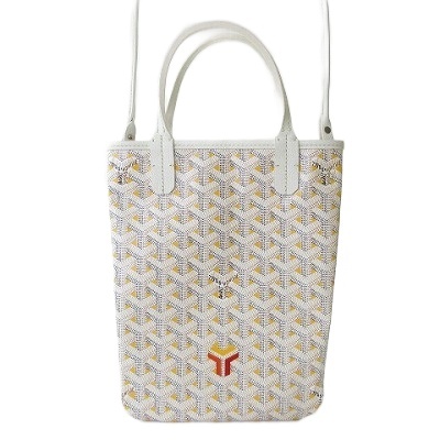 【中古】ゴヤール GOYARD 美品 ポワティエ クレールヴォア ハンドバッグ ショルダーバッグ 2WAY ホワイト ☆AA★