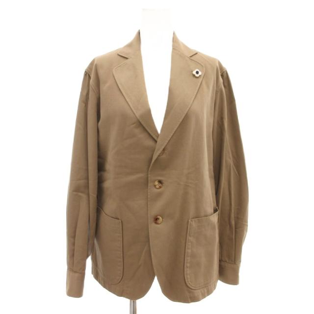【中古】ラルディーニ LARDINI テーラードジャケット 背抜き シングル S ベージュ /AE レディース