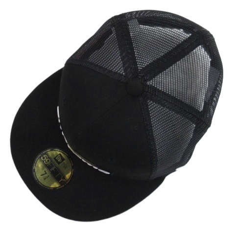 【中古】シュプリーム × ニューエラ 良品 24SS 59FIFTY メッシュ キャップ ボックスロゴ 黒 ブラック 7 3/8 58.7cm